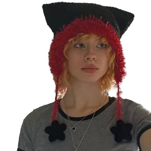 YUGSHNKFC Mädchen Themen Party Gestrickt Verdickte Teufel Gestreifte Mit Sternfoto Requisite von YUGSHNKFC