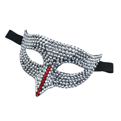 YUGSHNKFC Maskerade Strass Auge Halloween Cosplay halbes Gesicht für Männer Frauen Maskerade Halloween Cosplay von YUGSHNKFC