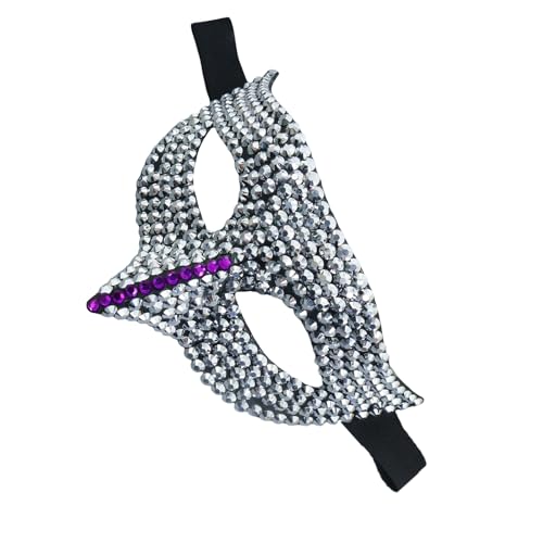 YUGSHNKFC Maskerade Strass Auge Halloween Cosplay halbes Gesicht für Männer Frauen Maskerade Halloween Cosplay von YUGSHNKFC