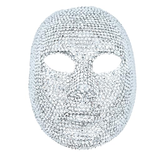 YUGSHNKFC Maskerade funkelnde Strasssteine, Halloween-Kostüm, Accessoire für Männer und Frauen, Halloween-Maskerade von YUGSHNKFC