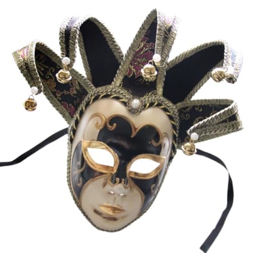 YUGSHNKFC Maskerade mit Glocken, Vintage, Cosplay, Komödie für Männer und Frauen, Maskerade, Bälle, Halloween, Cosplay-Partys YUGSHNKFC Maskerade mit Glocken, Vintage, Cosplay, Komödie für Männer und Frauen, Maskerade, Bälle, Halloween, Cosplay-Partys von YUGSHNKFC