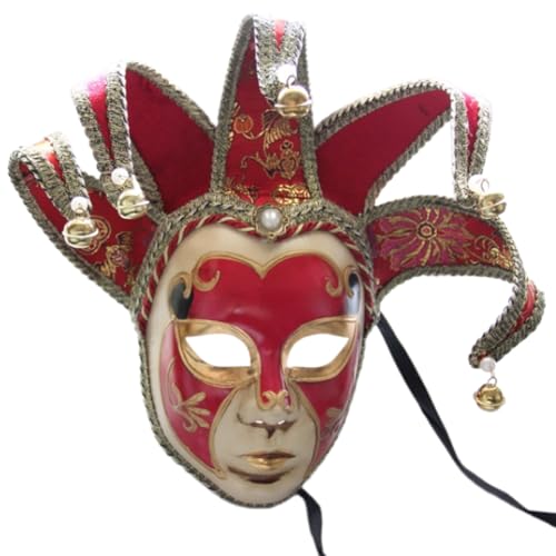 YUGSHNKFC Maskerade mit Glocken, Vintage, Cosplay, Komödie für Männer und Frauen, Maskerade, Bälle, Halloween, Cosplay-Partys YUGSHNKFC Maskerade mit Glocken, Vintage, Cosplay, Komödie für Männer und Frauen, Maskerade, Bälle, Halloween, Cosplay-Partys von YUGSHNKFC