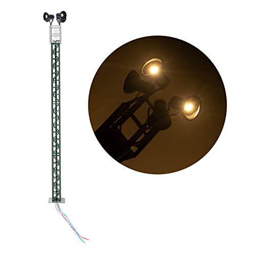 YUGSHNKFC Model Railway 1:87 Ho Scale Vier Lampen Sand Tischkriegsspiel Gitter Mast Regenway Lampe Modell von YUGSHNKFC