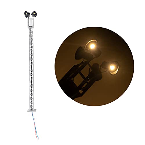 YUGSHNKFC Model Railway 1:87 Ho Scale Vier Lampen Sand Tischkriegsspiel Gitter Mast Regenway Lampe Modell von YUGSHNKFC