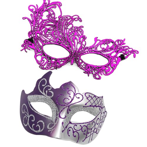 YUGSHNKFC Paar Maskerade Venezianer Party Halloween Kostüm Karneval für Paare Damen Herren Halbgesicht Venezianer für Maskeraden YUGSHNKFC Paar Maskerade Venezianer Party Halloween Kostüm Karneval für Paare Damen Herren Halbgesicht Venezianer für Maskeraden von YUGSHNKFC