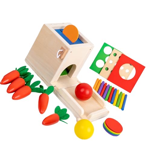 YUGSHNKFC Pädagogische Holzwürfelspielzeug Für Kleinkindaktivitäten Mit Karotten Ziehen Farblernenfischerei Und Peg Board Bildungsspiel von YUGSHNKFC