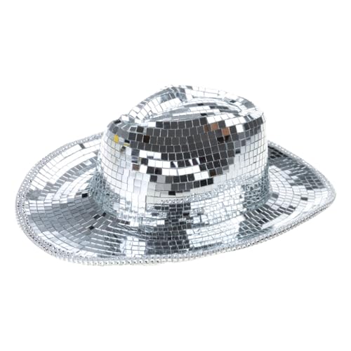 YUGSHNKFC Pailletten-Hut, Discokugeln, Party, Tanz, Club, Bühnenauftritte, Kopfschmuck, Show-Zubehör von YUGSHNKFC