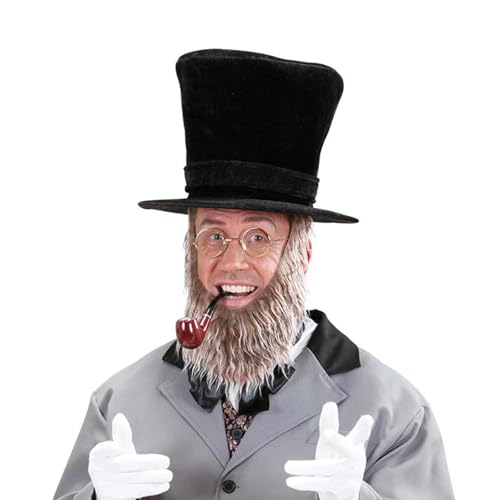 YUGSHNKFC Piraten-Zylinder mit Bart befestigt, Halloween-Accessoire für Erwachsene, für Motto-Partys und Cosplay-Events, 4 Farben, hochwertiger Stoff, humorvolle Halloween-Kopfbedeckung YUGSHNKFC Piraten-Zylinder mit Bart befestigt, Halloween-Accessoire für Erwachsene, für Motto-Partys und Cosplay-Events, 4 Farben, hochwertiger Stoff, humorvolle Halloween-Kopfbedeckung von YUGSHNKFC