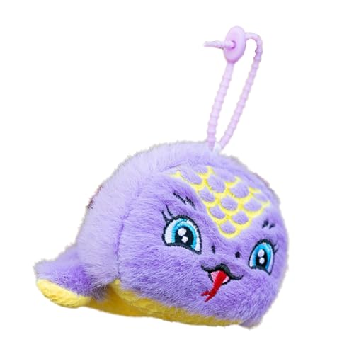 YUGSHNKFC Plüsch-Schlangenkopf, gefüllter Anhänger, hängende Verzierung für Handtaschen, Plüsch-Schlüsselanhänger, Schlangenanhänger, chinesisches Neujahrs-Ornament von YUGSHNKFC