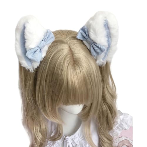 YUGSHNKFC Realistische Katzenohr-Haarspange mit pelzigen Ohren, Haarspange für Cosplay und Feiertage, für Musikfestivals, Foto-Requisiten von YUGSHNKFC