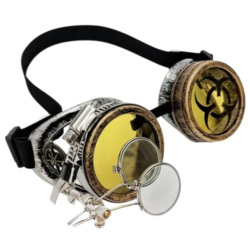 YUGSHNKFC Retro Steampunks Goggles Victorian Styles Brille Punkgläser Halloween Cosplay Brillen Für Festivals Themenpartys von YUGSHNKFC