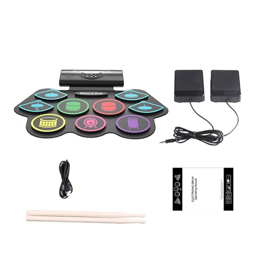 YUGSHNKFC Rollen Sie Drum Übungspad Drum Digital Drum Pad Mit Drum Sticks 12 Stunden Spielzeit Kinder Kinder Anfänger von YUGSHNKFC
