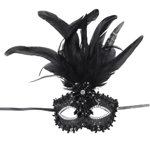 YUGSHNKFC Strass Pailletten Maskerade Venezianer für Frauen Halloween Weihnachten halbes Gesicht Auge Cosplay Requisiten von YUGSHNKFC