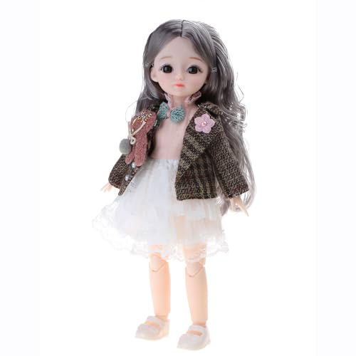 YUGSHNKFC Süße Prinzessin Girls Model Delicate Kleid Weiße Mädchen 12 Zoll Spielzeug Geburtstagsgeschenk Für Mädchen Dress Up Party YUGSHNKFC Süße Prinzessin Girls Model Delicate Kleid Weiße Mädchen 12 Zoll Spielzeug Geburtstagsgeschenk Für Mädchen Dress Up Party von YUGSHNKFC