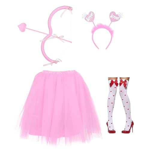YUGSHNKFC Valentinstagskostüm-Zubehör, Herz-Stirnband, Amor-Schleifen, Pfeile, Tutus, Rock, Urlaub, Hochzeit, Geburtstag, Cosplay-Kostüme YUGSHNKFC Valentinstagskostüm-Zubehör, Herz-Stirnband, Amor-Schleifen, Pfeile, Tutus, Rock, Urlaub, Hochzeit, Geburtstag, Cosplay-Kostüme von YUGSHNKFC