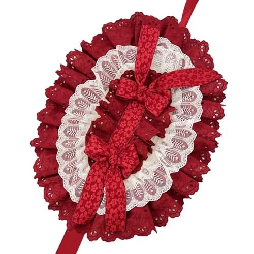 YUGSHNKFC Verstellbare Motorhaube mit einzigartiger Spitze Blumen Dekoration für Anime Cosplay Hochzeiten Fotoshootings viktorianische Kopfbedeckung von YUGSHNKFC