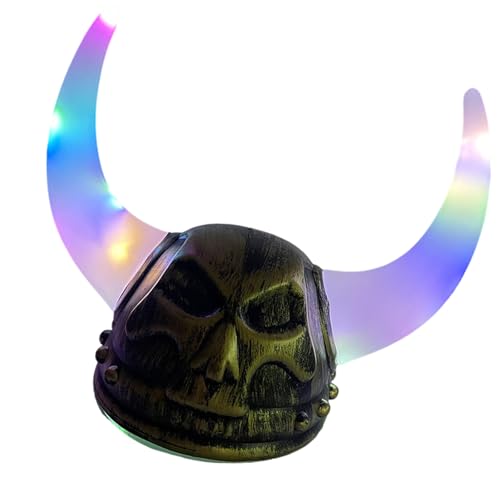 YUGSHNKFC Warrrior Wikingerhelme mit Hörnern Mittelalter Wikinger Alter Gehörnte Wikinger Helme Berserker Soldat Warrrior Hut Sallet von YUGSHNKFC