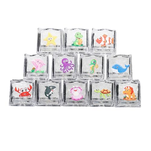 YUGSHNKFC Wasser Aktiviertes Licht Auf Eiswürfel LED Glühen Würfelblock Mit Cartoonmuster Für Kleinkind Badezeit Unterhaltungsspielzeug YUGSHNKFC Wasser Aktiviertes Licht Auf Eiswürfel LED Glühen Würfelblock Mit Cartoonmuster Für Kleinkind Badezeit Unterhaltungsspielzeug von YUGSHNKFC