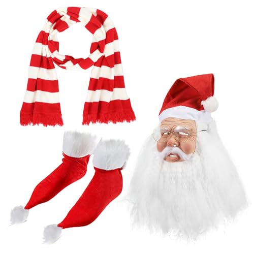 YUGSHNKFC Weihnachtsfeier Santa Fancy Kleid Vater Weihnachten Cosplay Kopfbedeckung Für Erwachsene Weihnachtskleid Cosplay Accessoires Set Set YUGSHNKFC Weihnachtsfeier Santa Fancy Kleid Vater Weihnachten Cosplay Kopfbedeckung Für Erwachsene Weihnachtskleid Cosplay Accessoires Set Set von YUGSHNKFC