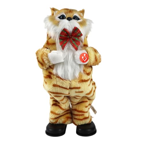 YUGSHNKFC Weihnachtspuppen Spielzeugkätzchen Tabletop Accessoire Room Schreibtisch Sofa Dekorationen Schöne Kätzchen Figur Mit Song von YUGSHNKFC