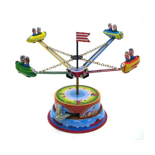 YUGSHNKFC Zinnplatten Eisen Federspielzeug Nostalgic Windup Rotierende Raumschiff Figur Statue Spielzeug Für Sammler Und Enthusiasten von YUGSHNKFC