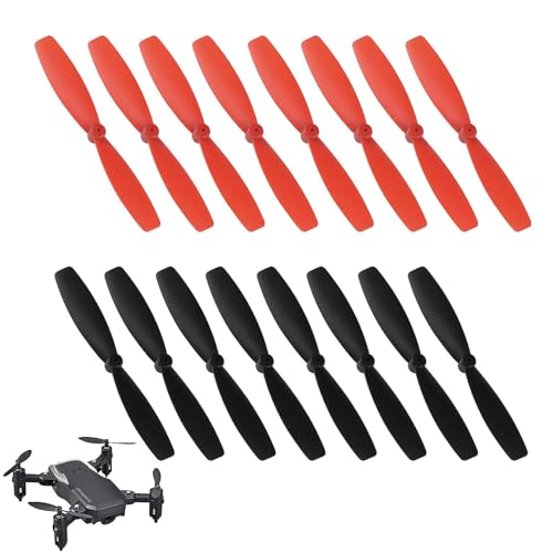 16 Stück Propeller, Rc Drohne Ersatzteile, Rc Flugzeugpropeller, Propellerblätter Zubehör, Plastikflugzeug Propeller, Für Alle Arten Von Drohnen Verwendet Werden (Schwarz, Rot) von YUGUOLAN
