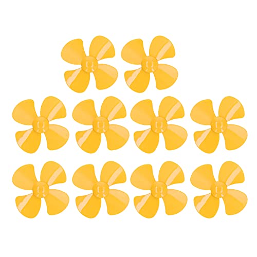 100 mm 4 Blades Propeller XR-150-Modell für DIY Toy 10pcs Set (Yellow) von YUKOFE