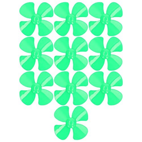 10pcs Propeller 4 Blätter Starkes Windmaterial Leichte 40 -mm -DIY -Spielzeugauto -Propeller Spielzeugzubehör Fernbedienungsauto Modell (Green) von YUKOFE