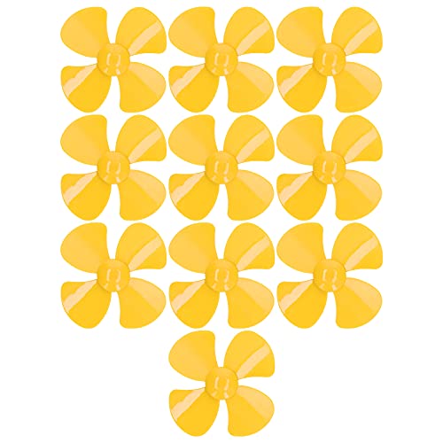 10pcs Propeller 4 Blätter Starkes Windmaterial Leichte 40 -mm -DIY -Spielzeugauto -Propeller Spielzeugzubehör Fernbedienungsauto Modell (Yellow) von YUKOFE