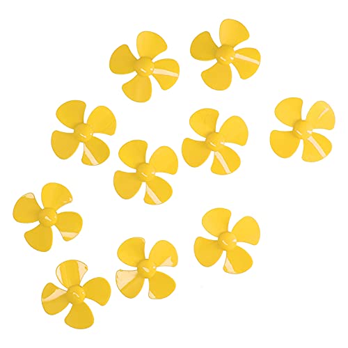 Kunststoff 4-Blatt-Propeller-Kit Kleines kompaktes Bootspropeller-Zubehör (Yellow) von YUKOFE