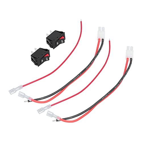 YUKOFE 2Pcs Style Stecker mit Mini-Kippschalter Robust Haltbar Sicher Effizient Batterieladeadapterkabel für Intelligente Roboter Gesundheitspflege von YUKOFE