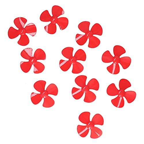 YUKOFE Kunststoff 4-Blatt-Propeller-Kit Kleines kompaktes Bootspropeller-Zubehör (Red) von YUKOFE