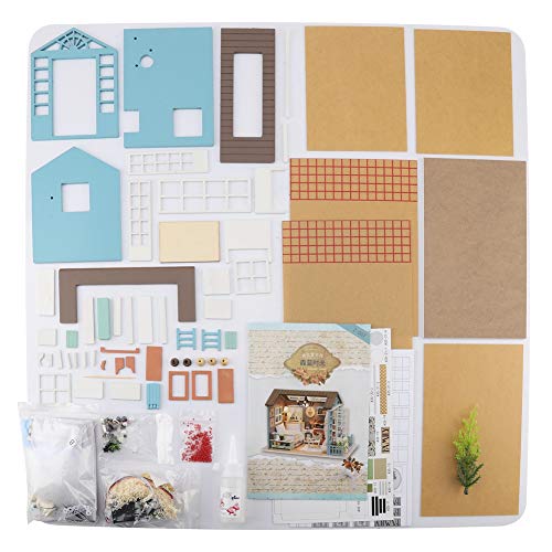 DIY Doll House Dollhouse Miniatur handgefertigtes Puppenhaus Kit DIY (Waldblau Zeit) von YULEESIYIP