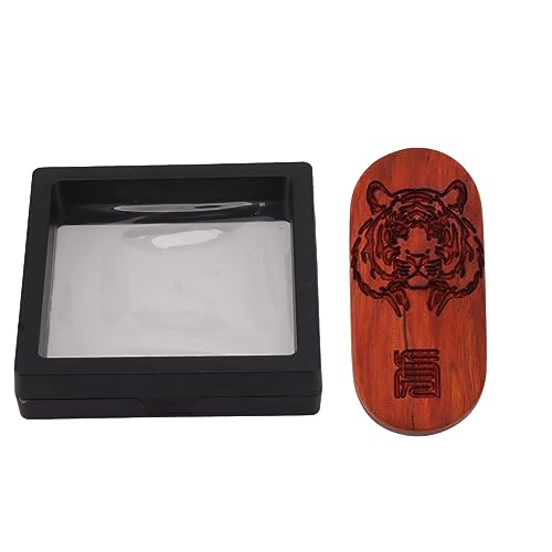 Holzmagnet -Fingerstress -Entlastung Spielzeug für Jugendliche tragbare Padauk (Tigerkopfsiegel) von YULEESIYIP