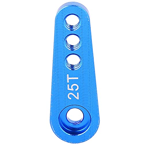 YULEESIYIP Aluminiumlegierung 25T Lenkservo Horn Arm Robust Langlebig Geeignet RC 1:8:10 Modellauto (Blue (N10086NB)) von YULEESIYIP