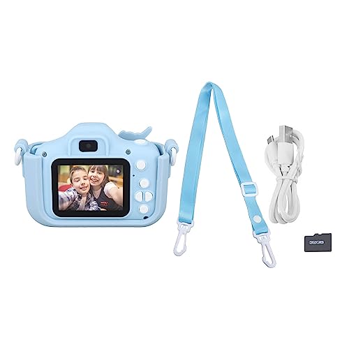 YULEESIYIP Kinderkamera Dual Camera 2.0in IPS Bildschirm 1080p Videokamera Spielzeug mit 32G -Speicherkarte (Blue) von YULEESIYIP