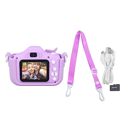 YULEESIYIP Kinderkamera Dual Camera 2.0in IPS Bildschirm 1080p Videokamera Spielzeug mit 32G -Speicherkarte (Violet) von YULEESIYIP