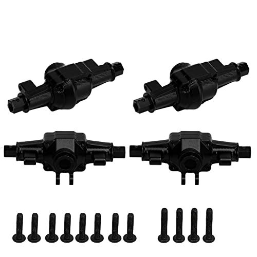 YULEESIYIP RC Front Hinterachehäuser Set Aluminium -Legierungs -Upgrade -Teile für FCX24 1/24 Crawler 6,2 cm (Black) von YULEESIYIP