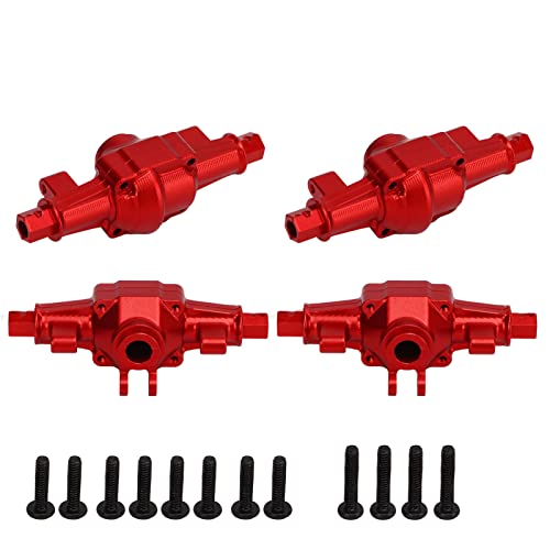 YULEESIYIP RC Front Hinterachehäuser Set Aluminium -Legierungs -Upgrade -Teile für FCX24 1/24 Crawler 6,2 cm (Red) von YULEESIYIP