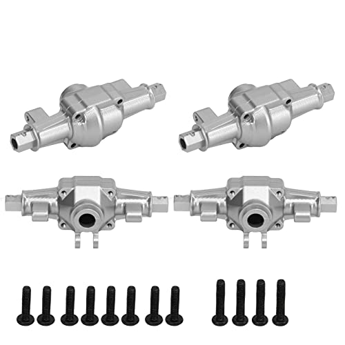 YULEESIYIP RC Front Hinterachehäuser Set Aluminium -Legierungs -Upgrade -Teile für FCX24 1/24 Crawler 6,2 cm (Silver) von YULEESIYIP