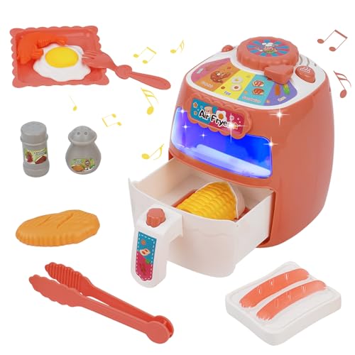Heißluftfritteuse Spielzeug, Kinder Luftfritteusen Set, Pretend Play Air Fryer Spielzeug, Realistisches Küchenzubehör Spielset, Sprechendes Musikalisches Kochspielzeugset mit Farbwechselnden Heißluftfritteuse Spielzeug, Kinder Luftfritteusen Set, Pretend Play Air Fryer Spielzeug, Realistisches Küchenzubehör Spielset, Sprechendes Musikalisches Kochspielzeugset mit Farbwechselnden von YULEYU