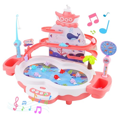 YULEYU Angeln Spiel Spielzeug für Kinder, 3 in 1 Baby Angeln Spielzeug Set, 34 PCS Fisch Spiele Spielzeug für Kinder mit Rutsche Musik Geschichte, Lernen pädagogische Vorschule Spielzeug YULEYU Angeln Spiel Spielzeug für Kinder, 3 in 1 Baby Angeln Spielzeug Set, 34 PCS Fisch Spiele Spielzeug für Kinder mit Rutsche Musik Geschichte, Lernen pädagogische Vorschule Spielzeug von YULEYU