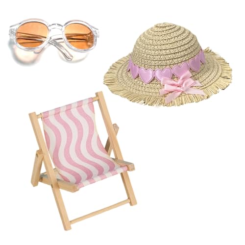 Dreiteiliges Minipuppen-Dekorationsset, Mini Puppe Strohhut, Minipuppenbrille, Dekoratives Puppen Zubehör, Beigefarbener Strohhut Für Puppe Fans, Ideal Für Autodekoration Und Geburtstagsgeschenke Dreiteiliges Minipuppen-Dekorationsset, Mini Puppe Strohhut, Minipuppenbrille, Dekoratives Puppen Zubehör, Beigefarbener Strohhut Für Puppe Fans, Ideal Für Autodekoration Und Geburtstagsgeschenke von YULIAO