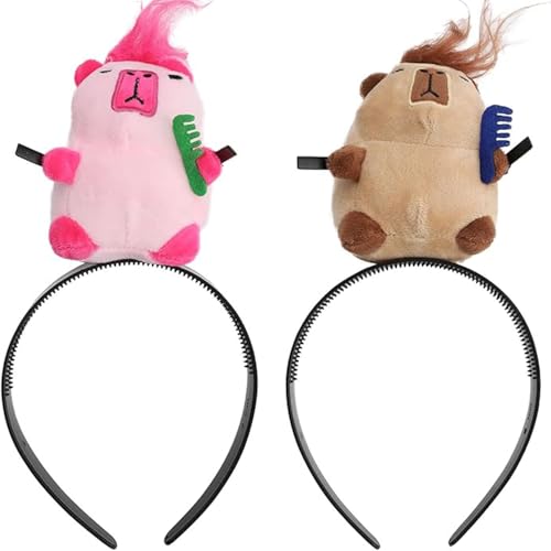 YULIAO 2 Stück Capybara Haarreifen, Stirnband Haarnadel Ratatouille, Cartoon Tier Haarband, Frauen Kopfbedeckung, Cartoon Remy Kopfbedeckung Niedliche, Geeignet Für Den Alltag, Rosa Und Kaffee YULIAO 2 Stück Capybara Haarreifen, Stirnband Haarnadel Ratatouille, Cartoon Tier Haarband, Frauen Kopfbedeckung, Cartoon Remy Kopfbedeckung Niedliche, Geeignet Für Den Alltag, Rosa Und Kaffee von YULIAO