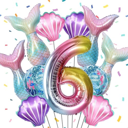 Luftballons Geburtstag 6 Jahre, 11 Stück Geburtstag Ballons Helium, Kindergeburtstag Deko 6 Jahre Mädchen, Party Ballons Geburtstag Kinder, Folienballon für Dekoration Geburtstag 6 Jahre Mädchen Luftballons Geburtstag 6 Jahre, 11 Stück Geburtstag Ballons Helium, Kindergeburtstag Deko 6 Jahre Mädchen, Party Ballons Geburtstag Kinder, Folienballon für Dekoration Geburtstag 6 Jahre Mädchen von YULONGWU