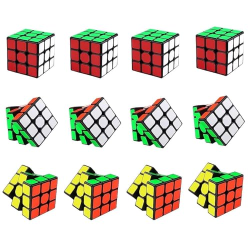 Mini Zauberwürfel Set, 12 Stück Speed Cube 3x3 Magischer Würfel, Original Zauberwürfel Cube Spielzeug für Kinder Erwachsene, Mini Würfel Puzzle für Geburtstags Geschenk, Reisespiele, Mitgebsel Mini Zauberwürfel Set, 12 Stück Speed Cube 3x3 Magischer Würfel, Original Zauberwürfel Cube Spielzeug für Kinder Erwachsene, Mini Würfel Puzzle für Geburtstags Geschenk, Reisespiele, Mitgebsel von YULONGWU