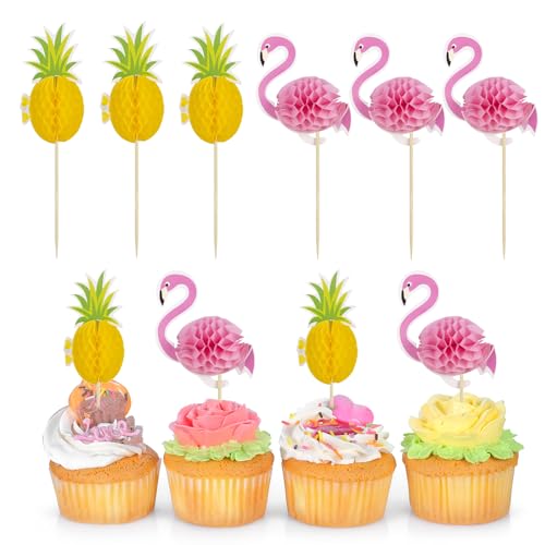 Tortendeko Geburtstag, 24 Stück 3D Flamingo Cupcake Topper Ananas Torten Deko, Geburtstag Kuchen Deko für Kinder, Kuchendeko Geburtstag Cake Decoration, Cake Toppers für Geburtstag Hochzeit Party Tortendeko Geburtstag, 24 Stück 3D Flamingo Cupcake Topper Ananas Torten Deko, Geburtstag Kuchen Deko für Kinder, Kuchendeko Geburtstag Cake Decoration, Cake Toppers für Geburtstag Hochzeit Party von YULONGWU