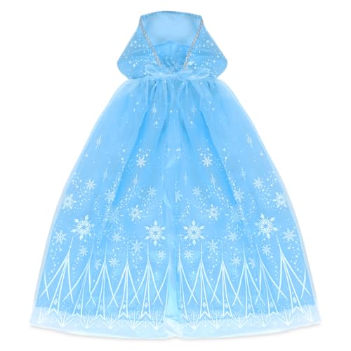 YULONGWU Prinzessin Umhang Mädchen, Prinzessin Umhang mit Kapuze, Glänzender Tüll Umhang, für Prinzessinnen Kostüm, Weihnachten, Halloween, Cosplay, Party von YULONGWU