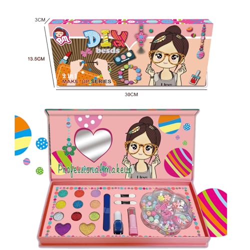 Kinderschminke Set mit DIY Armband Kit - Wasservermalbares Kosmetik Spielzeug für Kinder 3-10 Jahre - Kreatives Geschenk für Geburtstag & Kindergeburtstag von YUN TAO