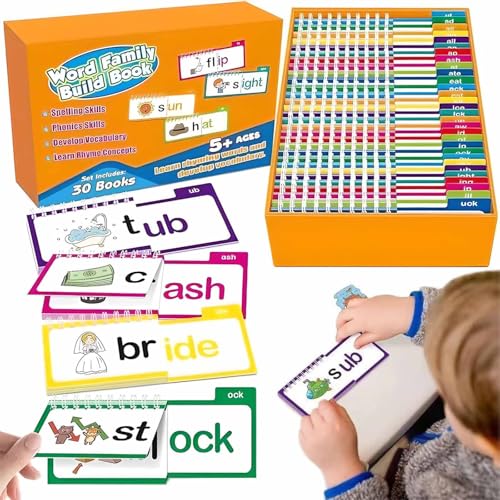 30 Read and Rhyme Flip Book,ABC Vocabulary Flash Cards,Word Families Flash Cards,Read & Rhyme Flip Activity Book,Kindergarten Sight,Educational Reading Games for Kids 30 Read and Rhyme Flip Book,ABC Vocabulary Flash Cards,Word Families Flash Cards,Read & Rhyme Flip Activity Book,Kindergarten Sight,Educational Reading Games for Kids von YUNFAN